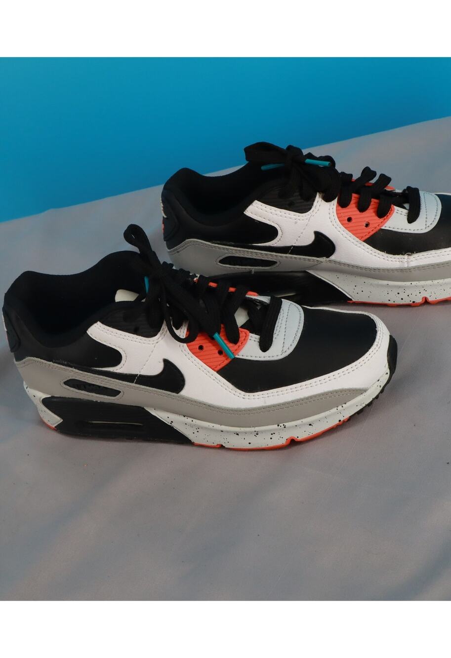 Nike Air Max 90 LTR White Turf Orange Speckled Youth Size 5Y CD6864-110